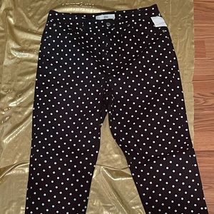 Top shop mom jeans. Black with white polka dots.